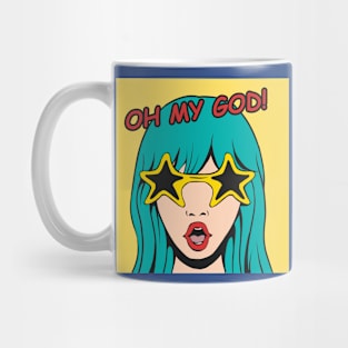 Oh My God Pop Art Design Mug